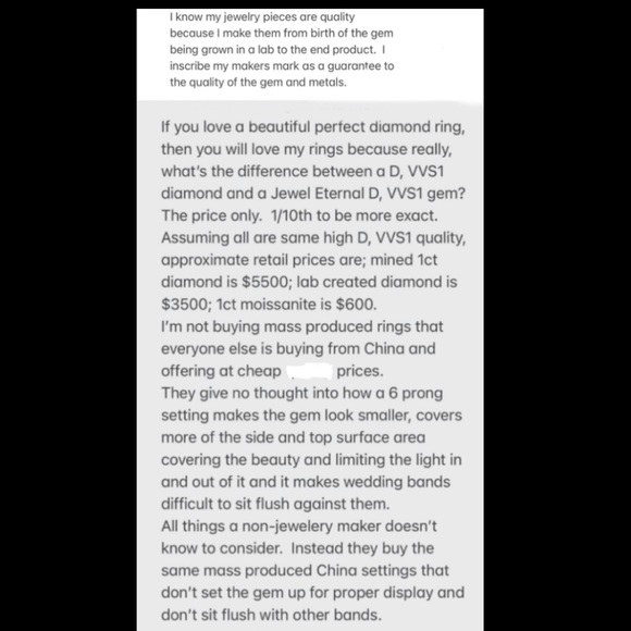 FIRM-2ct D, VVS1 Moissanite Ring - (gold) - Picture 9 of 15